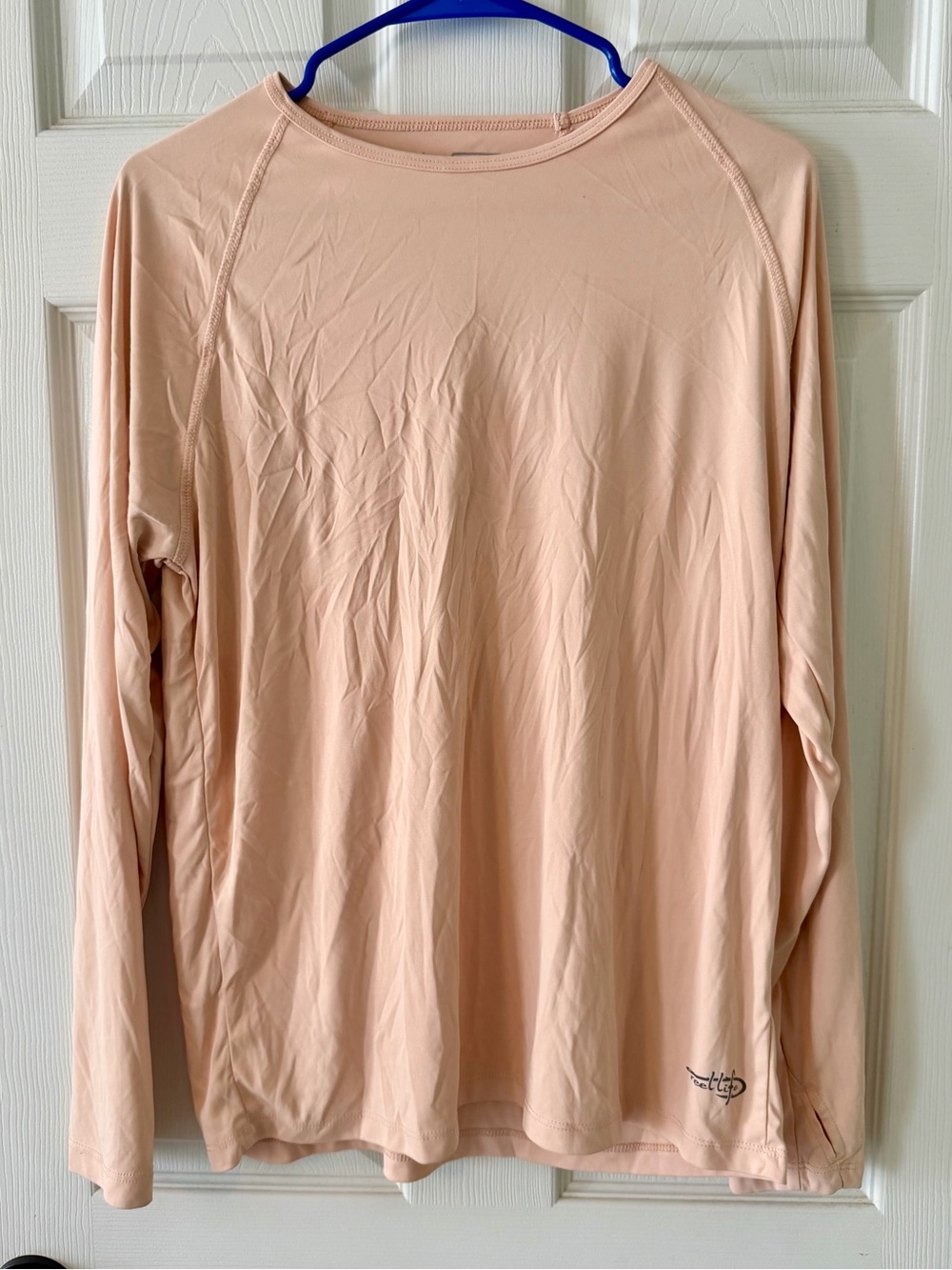 Lightweight Long-Sleeve Tee in Blush โ Performance Everyday Top